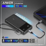 پاوربانک 30 وات انکر مدل A1384 ظرفیت 20000 میلی آمپر ساعت به همراه کابل USB-C