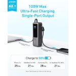 پاوربانک 100 وات انکر مدل A1695 ظرفیت 25000 میلی آمپر ساعت به همراه دو کابل USB-C