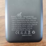 پاور بانک 22.5 وات ریان مدل RY202 ظرفیت 20000 میلی آمپر ساعت همراه کابل USB-C
