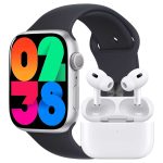 ساعت هوشمند ورنا مدل W45 Max with Airpod pro به همراه هدفون بلوتوثی