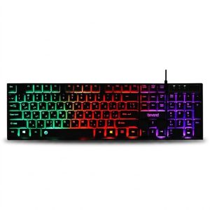 کیبورد بیاند مدل BK-7120 RGB، سوئیچ ممبران، Full-Size، نورپردازی LED RGB