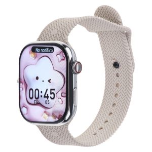 ساعت هوشمند ویزمی مدل WS10-6 MAX دارای قابلیت های صفحه نمایش رنگی، صفحه نمایش لمسی و شمارنده ضربان قلب بند سیلیکونی