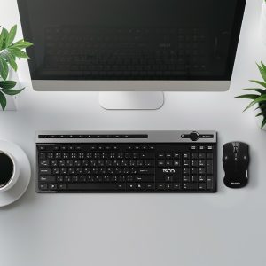 کیبورد بی سیم تسکو مدل TKM7106W همراه با موس بیسیم