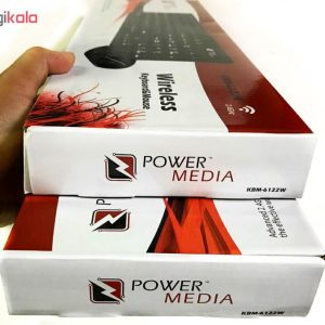 کیبورد و ماوس بی سیم پاورمدیا مدل KBM-6122W