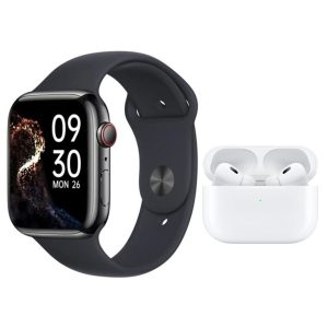 ساعت هوشمند 45میلی‌متر ویسمی مدل wisme-x15 با بند سیلیکونی به همراه هدفون