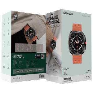 ساعت هوشمند 44 میلی متری گرین لاین مدل EMD STRIVE GNSTRSWBK بند سیلیکون
