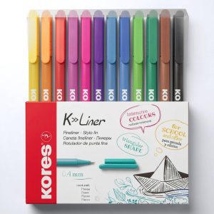 روان نویس کورس مدل FINE LINER طرح قایق بسته 12 عددی
