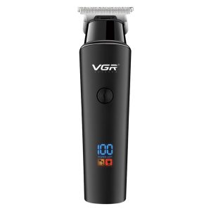 ماشین اصلاح موی سر و صورت وی جی آر مدل 937 با طراحی ارگونومیک، نمایشگر دیجیتال، باتری 2000 میلی‌آمپر ساعت، شارژ USB و سه شانه قابل تنظیم برای اصلاح دقیق و چند حالته