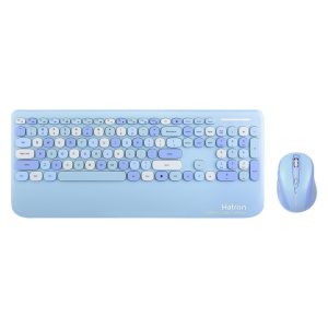 کیبورد و ماوس بی سیم هترون مدل HKCW350، سوییچ ممبران، Full-Size