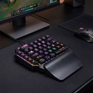 کیبورد گیمینگ شیپادو مدل RGBF6، سوییچ ممبران، Tenkeyless، نورپردازی LED RGB