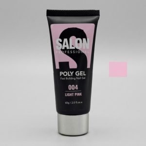 پلی ژل کاشت ناخن سالن مدل 004 وزن 60 گرم رنگ صورتی روشن