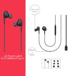 هندزفری سامسونگ مدل EO-IC100BBEGUS بدون قابلیت نویز کنسلینگ، اتصال از طریق USB Type-C، دارای میکروفون