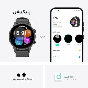 ساعت هوشمند 45 میلیمتری تی سی اچ مدل Z20 با بند سیلیکون