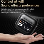 هدفون بلوتوثی لوکسار مدل T68 Pro با نویز کنسلینگ فعال (ANC)، نویز کنسلینگ میکروفون (ENC)، قابلیت پخش صدای محیطی (Transparency)، درگاه شارژ USB Type-C، دارای نمایشگر روی محفظه شارژ، پشتیبانی از فرمان لمسی، مقاوم در برابر رطوبت و عرق، استاندارد ضد آب IPX4