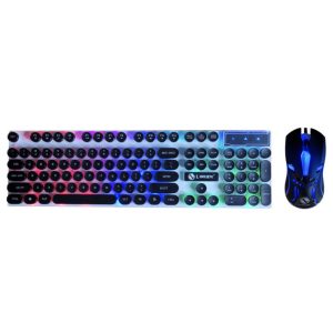 کیبورد و ماوس گیمینگ لایماید مدل NEW GAMING-GTX300، سوییچ ممبران، Full-Size، نورپردازی LED RGB