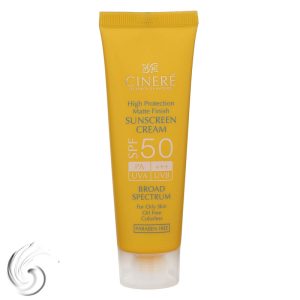 کرم ضدآفتاب بی‌رنگ سینره مدل SPF50 مناسب پوست چرب، حجم 50 میلی‌لیتر
