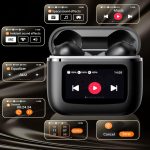 هدفون بلوتوثی لوکسار مدل T68 Pro با نویز کنسلینگ فعال (ANC)، نویز کنسلینگ میکروفون (ENC)، قابلیت پخش صدای محیطی (Transparency)، درگاه شارژ USB Type-C، دارای نمایشگر روی محفظه شارژ، پشتیبانی از فرمان لمسی، مقاوم در برابر رطوبت و عرق، استاندارد ضد آب IPX4